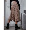 imageFloerns Womens Boho Floral High Waist Split A Line Midi SkirtBrown Multi