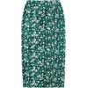 imageFloerns Womens Boho Floral High Waist Split A Line Midi SkirtFlower Forest Green