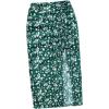imageFloerns Womens Boho Floral High Waist Split A Line Midi SkirtFlower Forest Green