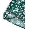 imageFloerns Womens Boho Floral High Waist Split A Line Midi SkirtFlower Forest Green