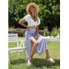 imageFloerns Womens Boho Floral High Waist Split A Line Midi SkirtLilac Purple