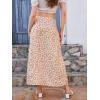 imageFloerns Womens Boho Floral High Waist Split A Line Midi SkirtMulti