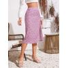 imageFloerns Womens Boho Floral High Waist Split A Line Midi SkirtPurple Ditsy Floral