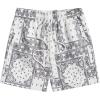 imageFloerns Mens Boho Tribal Print Drawstring Waist Summer Shorts with PocketWhite Scarf