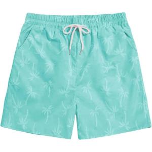 imageFloerns Mens Boho Tribal Print Drawstring Waist Summer Shorts with PocketCadet Blue