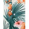 imageFloerns Mens Casual Tropical Print Button Down Short Sleeve Hawaiian ShirtBeige Green Tropical