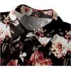 imageFloerns Mens Casual Tropical Print Button Down Short Sleeve Hawaiian ShirtBlack Ink