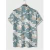 imageFloerns Mens Casual Tropical Print Button Down Short Sleeve Hawaiian ShirtGreen Leaf