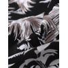 imageFloerns Mens Casual Tropical Print Button Down Short Sleeve Hawaiian ShirtMulti Black