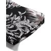 imageFloerns Mens Casual Tropical Print Button Down Short Sleeve Hawaiian ShirtMulti Black