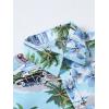 imageFloerns Mens Casual Tropical Print Button Down Short Sleeve Hawaiian ShirtOcean Blue Tropical