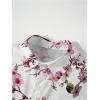 imageFloerns Mens Casual Tropical Print Button Down Short Sleeve Hawaiian ShirtPink Flower