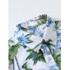 imageFloerns Mens Casual Tropical Print Button Down Short Sleeve Hawaiian ShirtWhite Blue Car