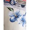 imageFloerns Mens Casual Tropical Print Button Down Short Sleeve Hawaiian ShirtWhite Car