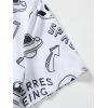 imageFloerns Mens Casual Tropical Print Button Down Short Sleeve Hawaiian ShirtWhite Graphic