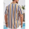 imageFloerns Mens Casual Tropical Print Button Down Short Sleeve Hawaiian ShirtYellow Multi