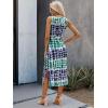 imageFloerns Womens Casual Tie Dye Sleeveless Split Thigh Tank Top Midi DressBlue Green
