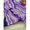imageFloerns Womens Colorful Sweater Crochet Open Knit Long Sleeve Drop Shoulder Oversized SweaterPurple White Multi