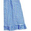 imageFloerns Womens Gingham Print tie Shoulder Sleeveless Ruffle Hem cami DressBlue and White