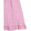 imageFloerns Womens Gingham Print tie Shoulder Sleeveless Ruffle Hem cami DressPink Plaid