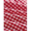 imageFloerns Womens Gingham Print tie Shoulder Sleeveless Ruffle Hem cami DressRed and White