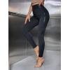 imageFloerns Womens High Waisted Glitter Leggings Running Yoga Workout PantsBlack Crocodile