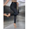 imageFloerns Womens High Waisted Glitter Leggings Running Yoga Workout PantsBlack Crocodile