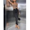 imageFloerns Womens High Waisted Glitter Leggings Running Yoga Workout PantsBlack Crocodile