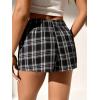 imageFloerns Womens Striped Print Elastic High Waist Wide Leg Casual ShortsBlack White Multi