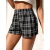 imageFloerns Womens Striped Print Elastic High Waist Wide Leg Casual ShortsBlack White Multi