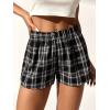 imageFloerns Womens Striped Print Elastic High Waist Wide Leg Casual ShortsBlack White Multi