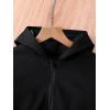 imageFloerns Girls 3 Piece Outfit Crop Tank Top Sweatpants Set with Sweatshirt JacketBlack and White