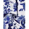 imageFloerns Girls Floral Print Sleeveless Ruched Ruffle Hem A Line Cami Short DressBlue B
