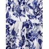 imageFloerns Girls Floral Print Sleeveless Ruched Ruffle Hem A Line Cami Short DressBlue B