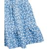 imageFloerns Girls Floral Print Sleeveless Ruched Ruffle Hem A Line Cami Short DressBlue Flower