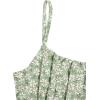 imageFloerns Girls Floral Print Sleeveless Ruched Ruffle Hem A Line Cami Short DressGreen Floral
