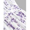 imageFloerns Girls Floral Print Sleeveless Ruched Ruffle Hem A Line Cami Short DressLilac Purple