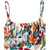 imageFloerns Girls Floral Print Sleeveless Ruched Ruffle Hem A Line Cami Short DressOrange Multi