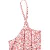 imageFloerns Girls Floral Print Sleeveless Ruched Ruffle Hem A Line Cami Short DressPink