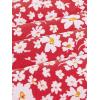 imageFloerns Girls Floral Print Sleeveless Ruched Ruffle Hem A Line Cami Short DressRed