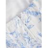 imageFloerns Girls Floral Print Sleeveless Ruched Ruffle Hem A Line Cami Short DressWhite Blue