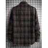 imageFloerns Mens Plaid Flannel Shirts Long Sleeve Regular Fit Button Down Causal ShirtsBlack Brown Multi