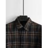 imageFloerns Mens Plaid Flannel Shirts Long Sleeve Regular Fit Button Down Causal ShirtsBlack Brown Multi