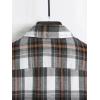 imageFloerns Mens Plaid Flannel Shirts Long Sleeve Regular Fit Button Down Causal ShirtsCream White Black