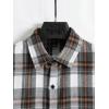 imageFloerns Mens Plaid Flannel Shirts Long Sleeve Regular Fit Button Down Causal ShirtsCream White Black