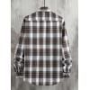 imageFloerns Mens Plaid Flannel Shirts Long Sleeve Regular Fit Button Down Causal ShirtsCream White Black