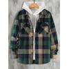 imageFloerns Mens Plaid Flannel Shirts Long Sleeve Regular Fit Button Down Causal ShirtsDark Green Beige