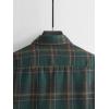 imageFloerns Mens Plaid Flannel Shirts Long Sleeve Regular Fit Button Down Causal ShirtsDark Green Plaid