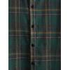 imageFloerns Mens Plaid Flannel Shirts Long Sleeve Regular Fit Button Down Causal ShirtsDark Green Plaid