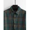 imageFloerns Mens Plaid Flannel Shirts Long Sleeve Regular Fit Button Down Causal ShirtsDark Green Plaid